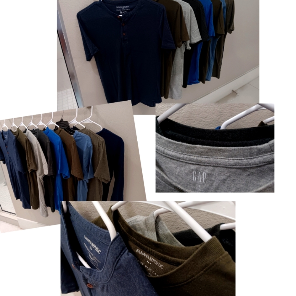 Gap, Banana Republic, All size small, 8 short sleeve, 1 long sleeve